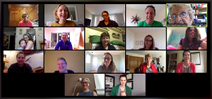 Zoom screenshot of Module C Course meeting with Ann Hutchinson Guest